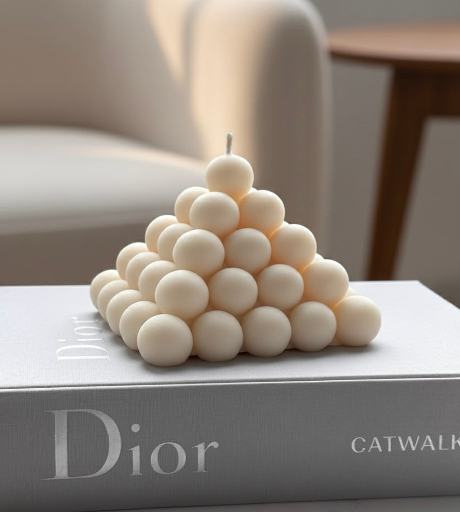 Large Pyramid Bubble Candle