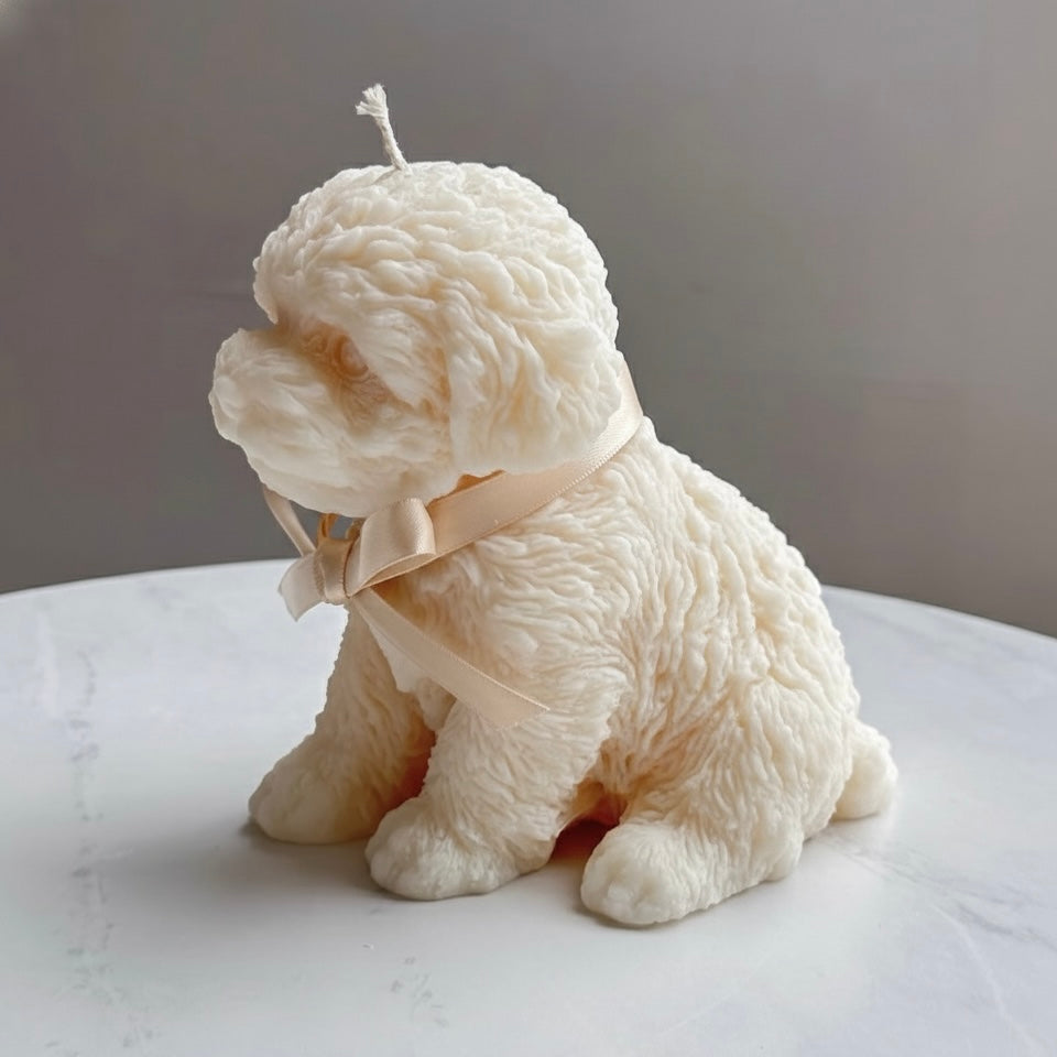 Large Puppy Candle