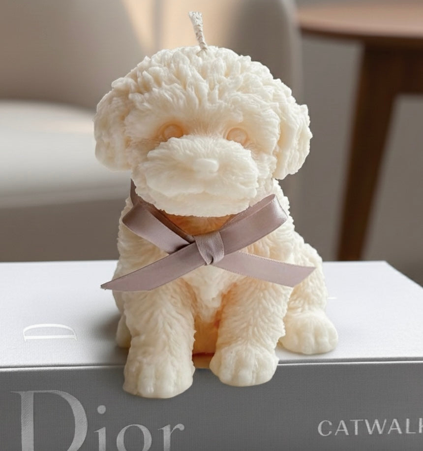 Large Puppy Candle