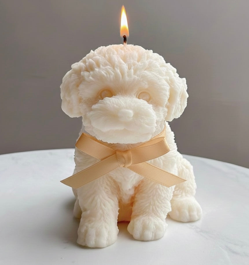 Large Puppy Candle